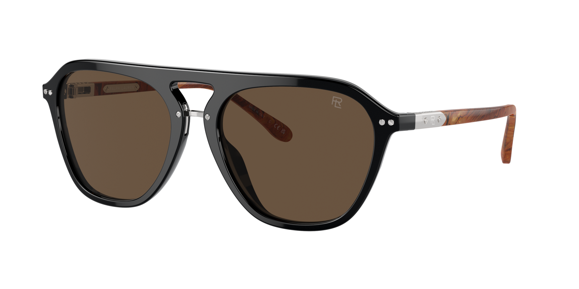 Ralph Lauren Homme Sunglass RL8219U The Hugh - Couleur du Monture Noir Couleur de Lentille Brun 252 €