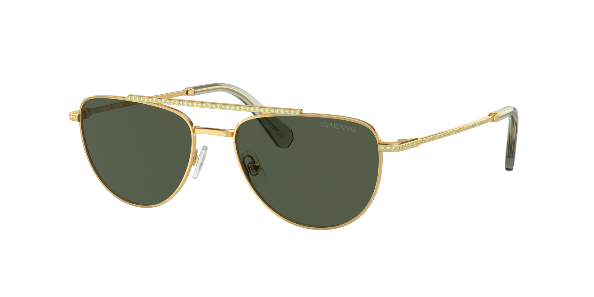 Swarovski SK7007 M (53 - 17) with Green lenses and Gold frame