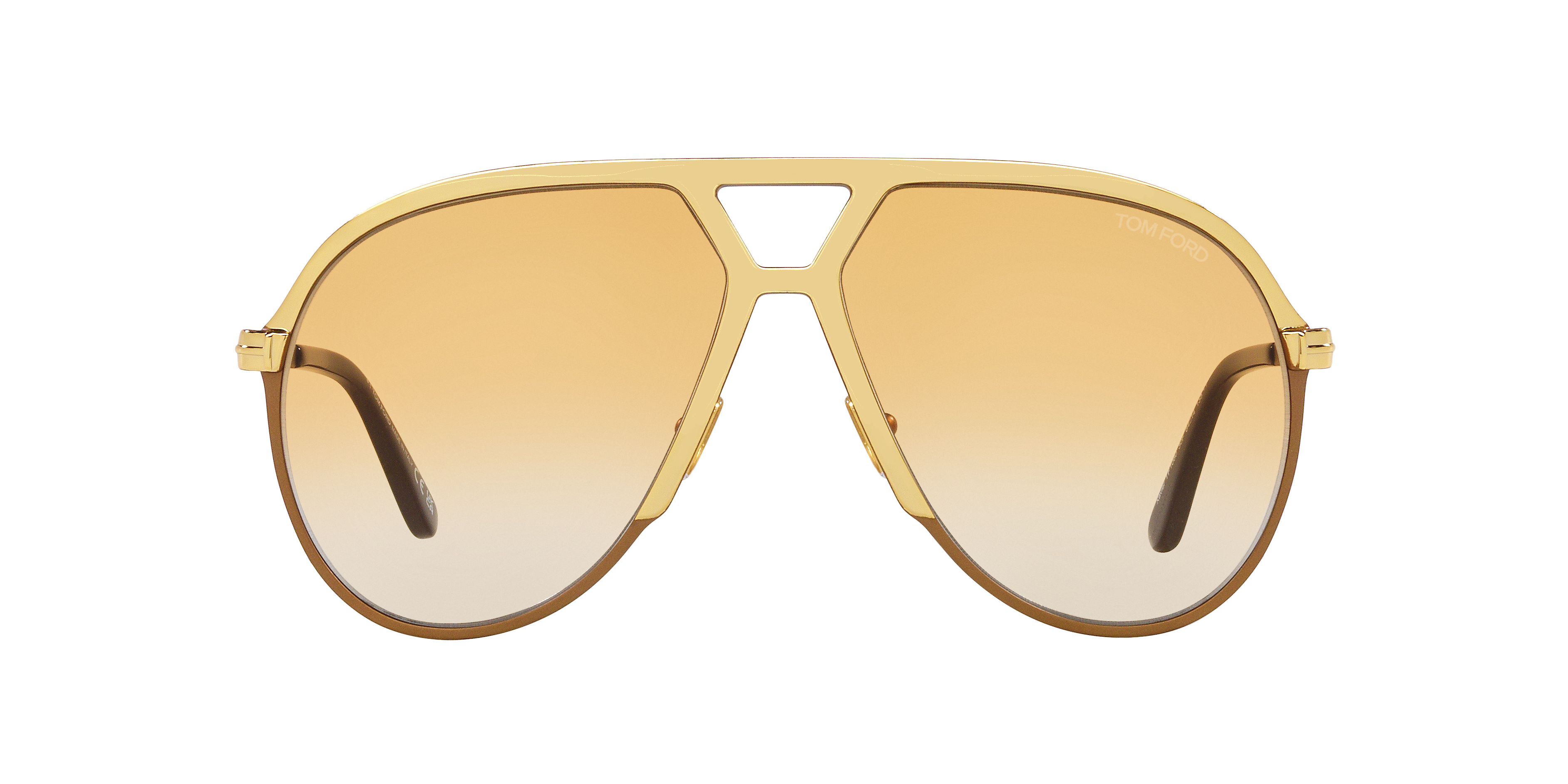 Tom Ford Xavier TF XXL (64 - 14) with Brown lenses and Gold frame