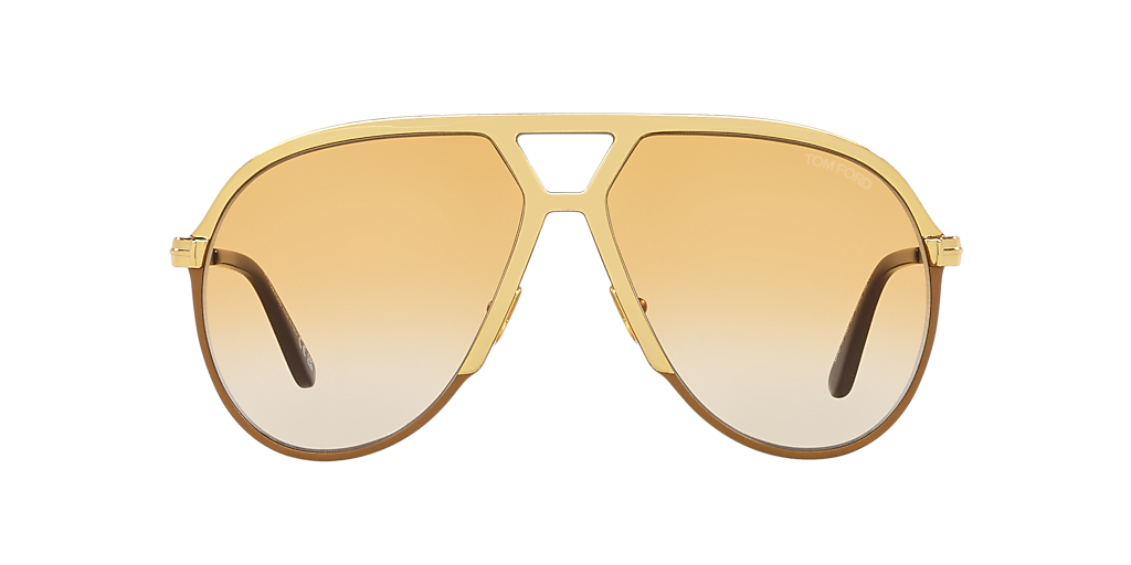 Tom Ford Xavier TF XXL (64 - 14) with Brown lenses and Gold frame