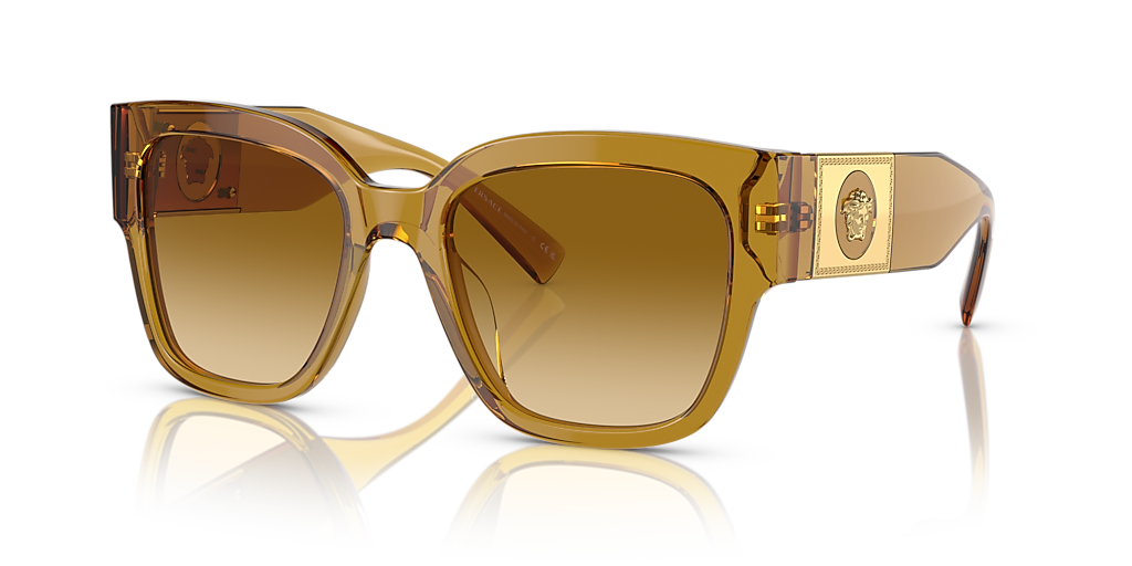 Versace VE4437U M (54 - 20) with Brown lenses and Gold frame