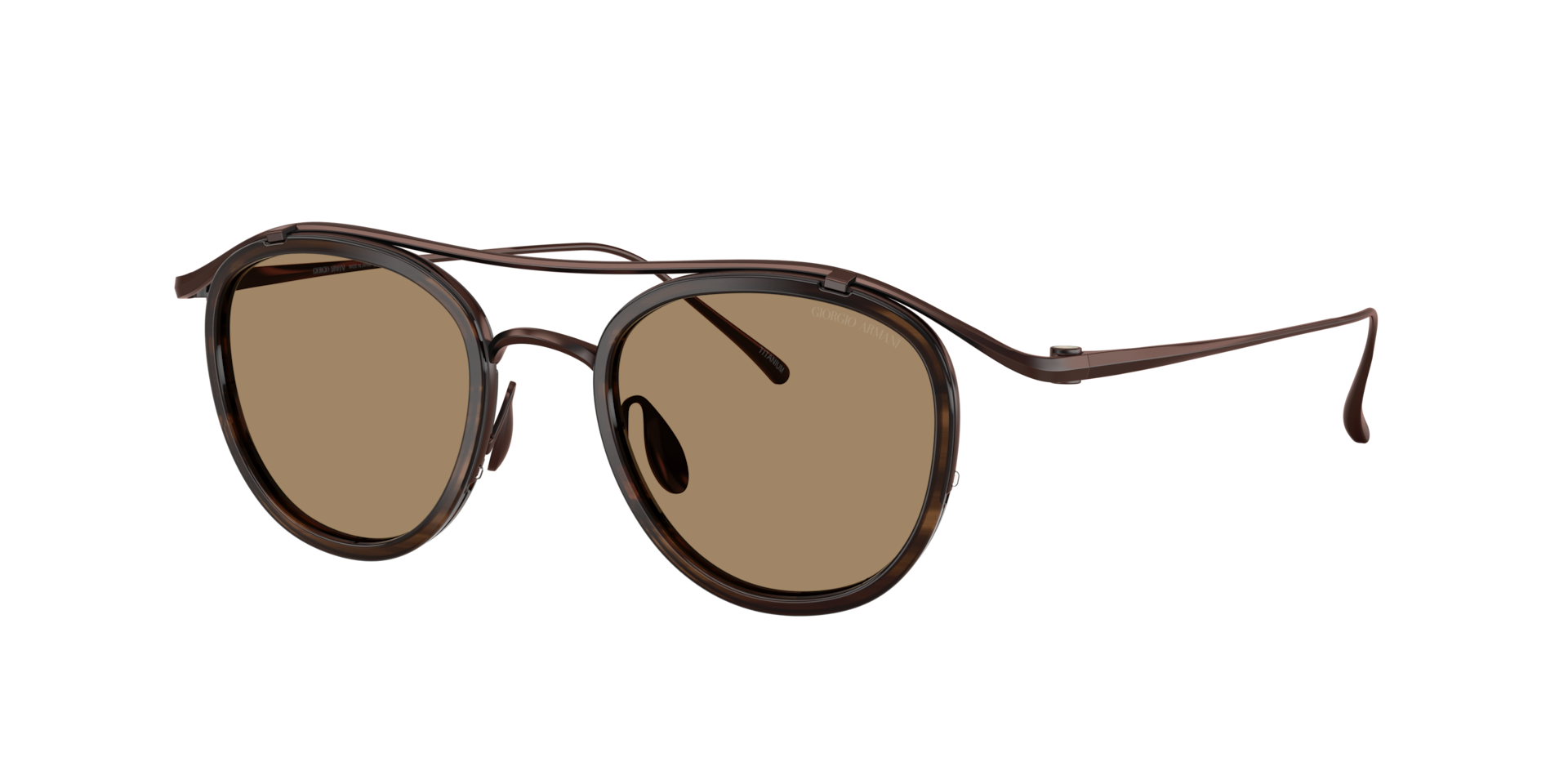 Giorgio Armani Man Sunglass AR6179T - Frame color: Brown Demi Gloss, Lens color: Brown