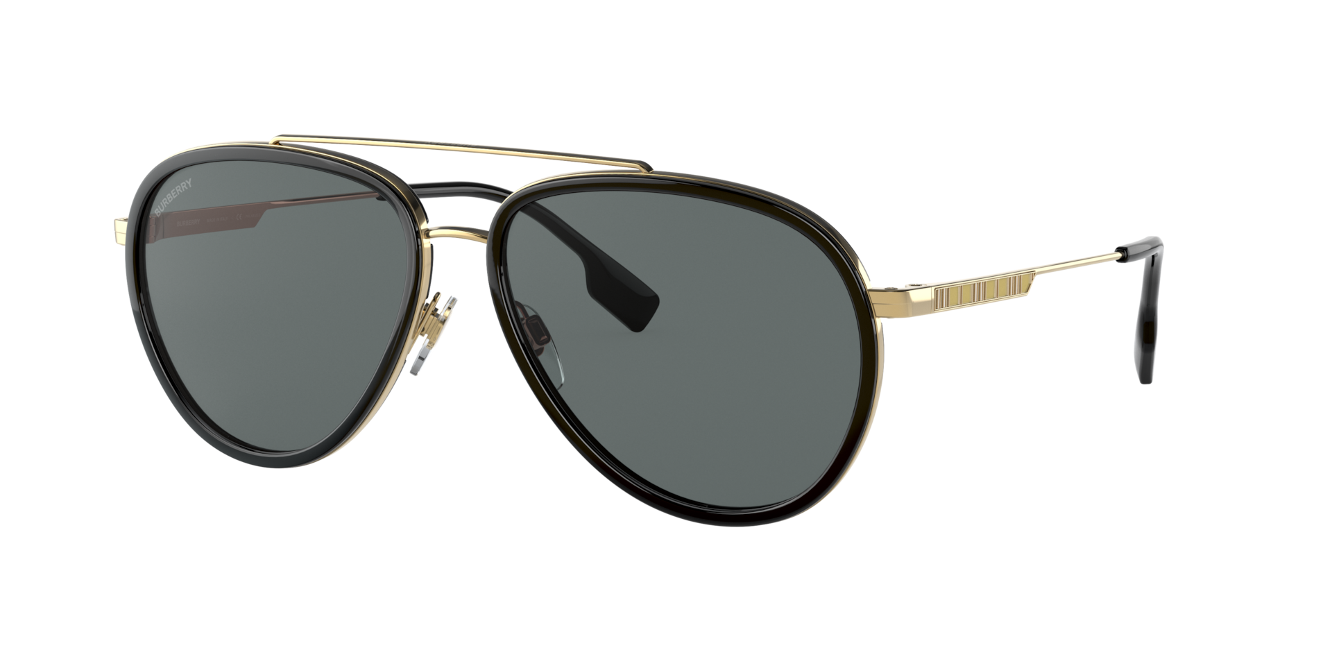 Burberry Oliver XL (59 - 15) com Lentes Cinza e Armação Ouro