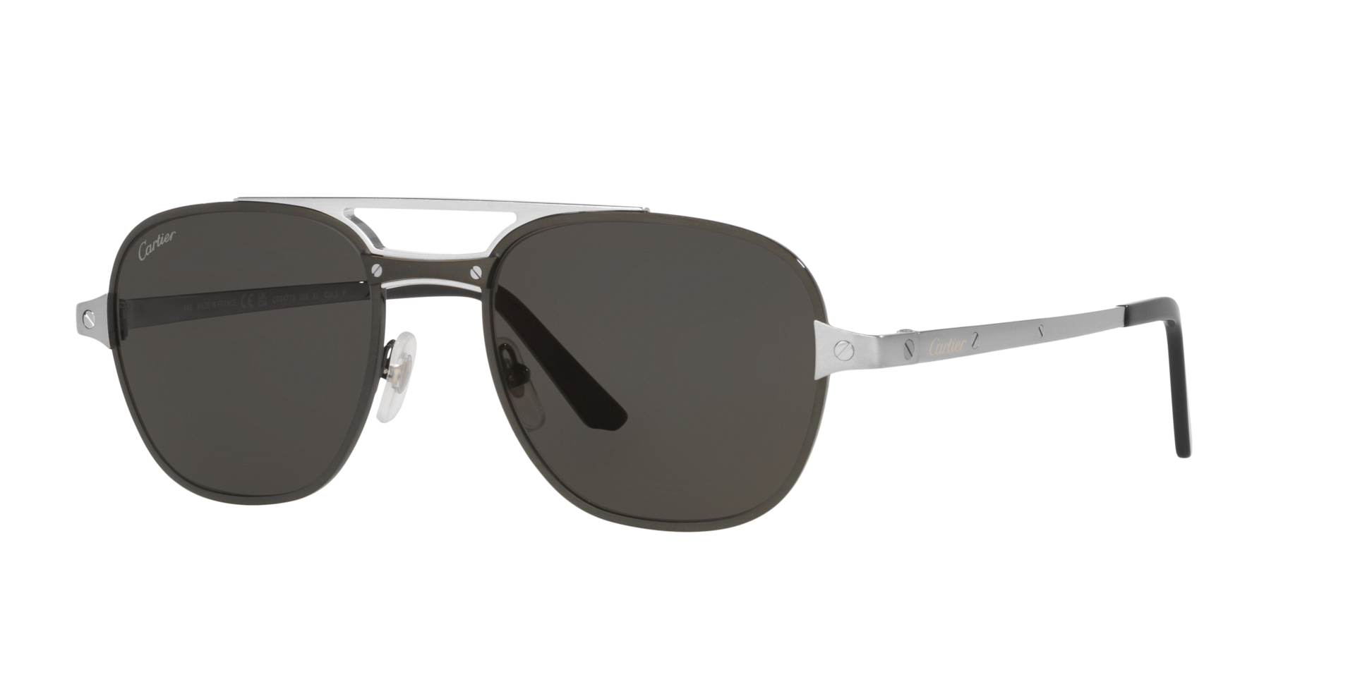 Cartier Homme Sunglass CT0477S - Couleur du Monture Noir Couleur de Lentille Gris 1400 €