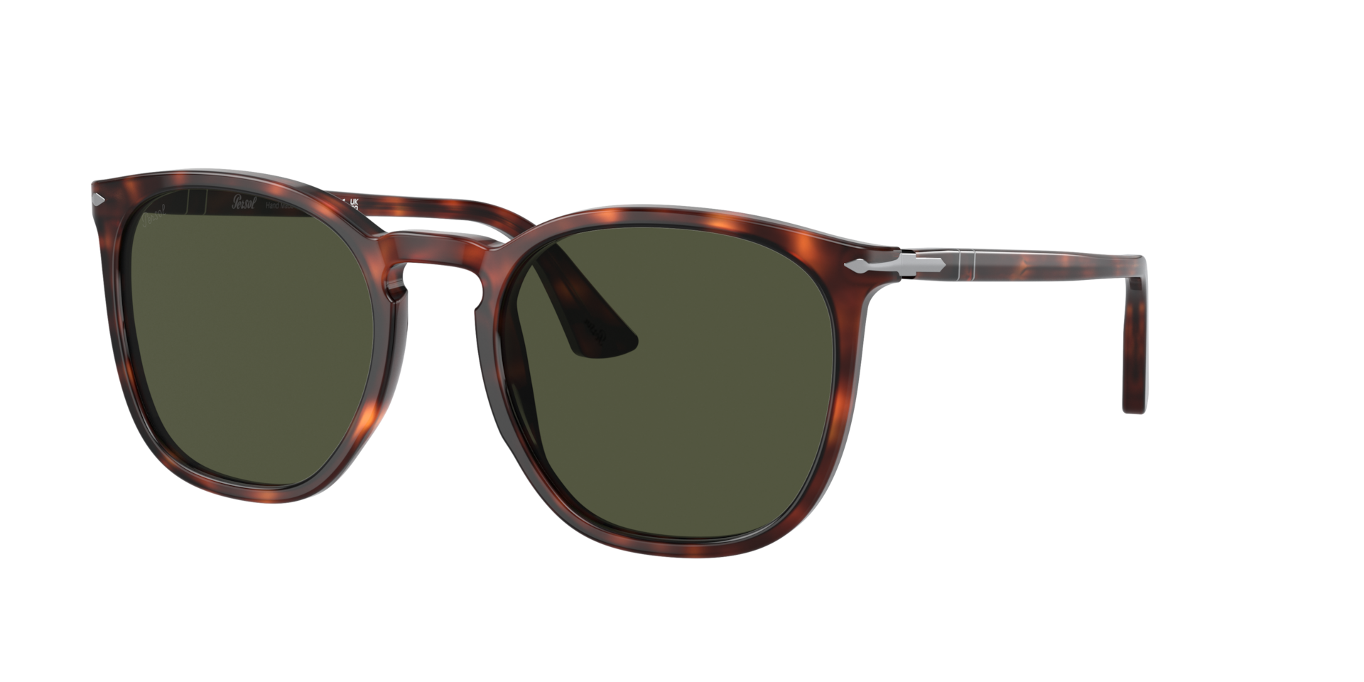 Persol Unisex Sunglass PO3316S -  Frame color: Havana, Lens color: Green