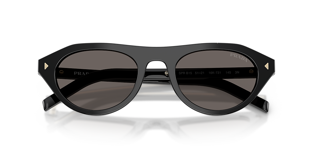 Prada PR B15S M (51 - 21) with Grey lenses and Black frame