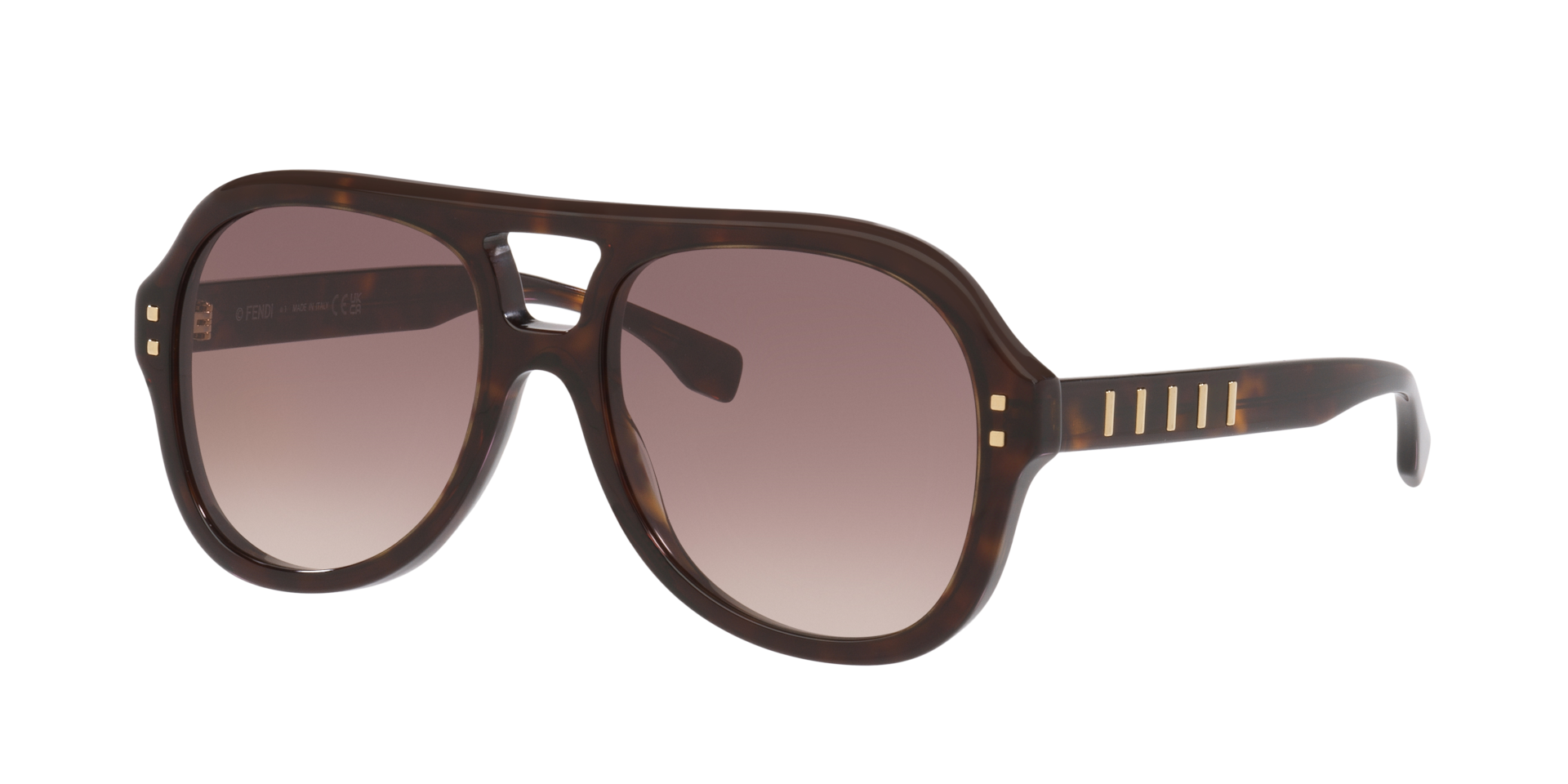 Fendi Woman Sunglass Fendi Five Sisters Fe40232I -  Frame color: Tortoise, Lens color: Brown Gradient