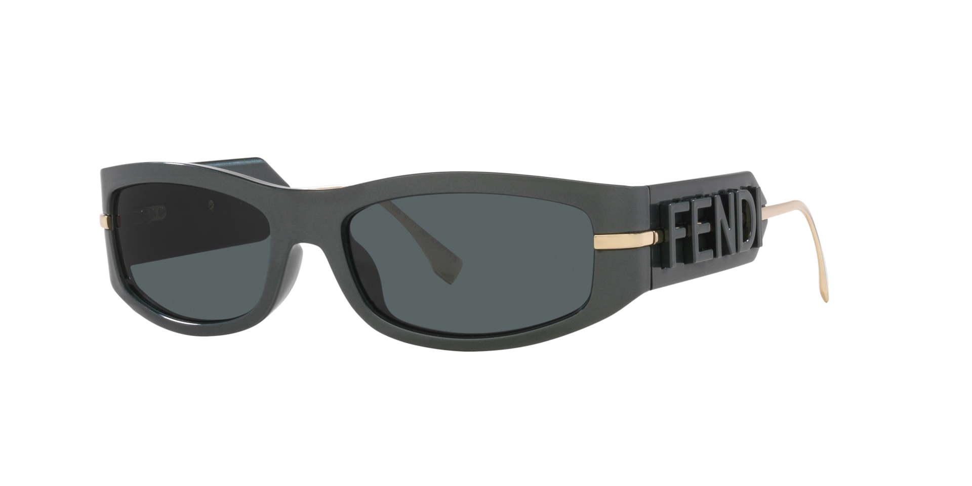 Fendi Femme Sunglass Fendigraphy Fe40120I - Couleur du Monture Vert clair Couleur de Lentille Vert 210 €