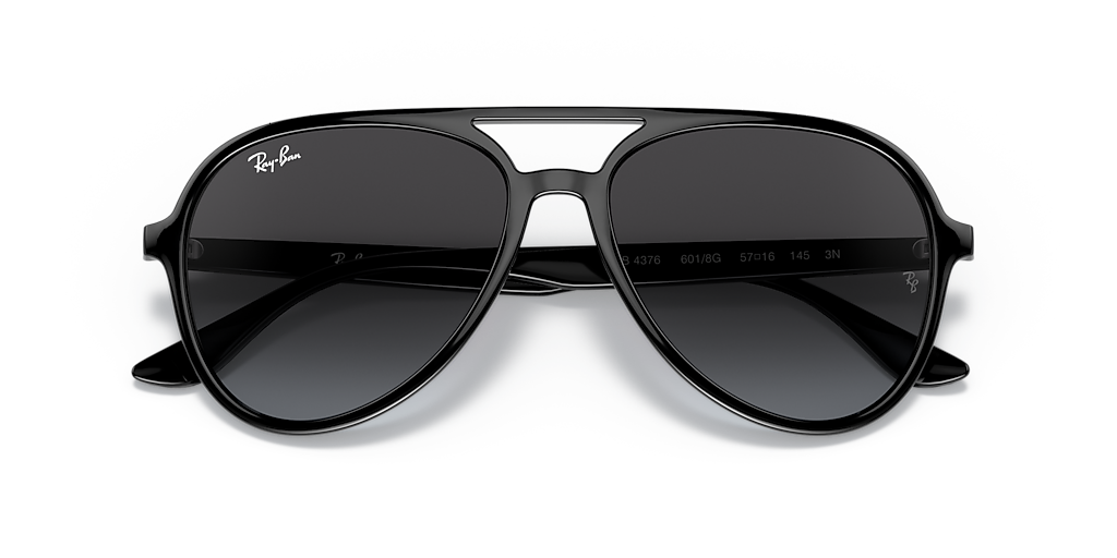 Ray-Ban RB4376 L (57 - 16) with Grey lenses and Black frame
