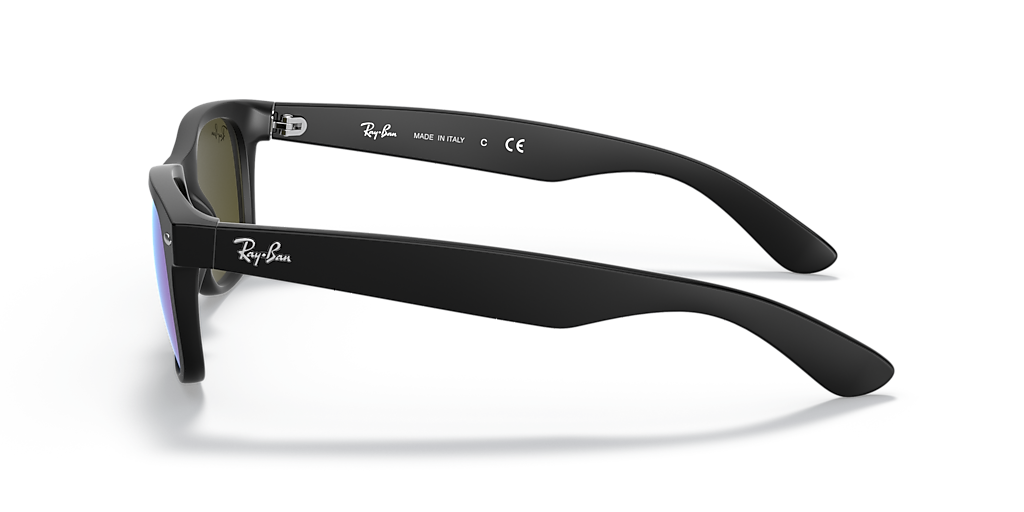 Ray-Ban New Wayfarer Flash M (55 - 18) with Blue lenses and Black