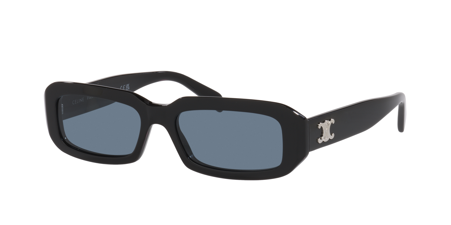 Celine Homme Sunglass Triomphe CL40335I - Couleur du Monture: Noir, Couleur de Lentille: Bleu