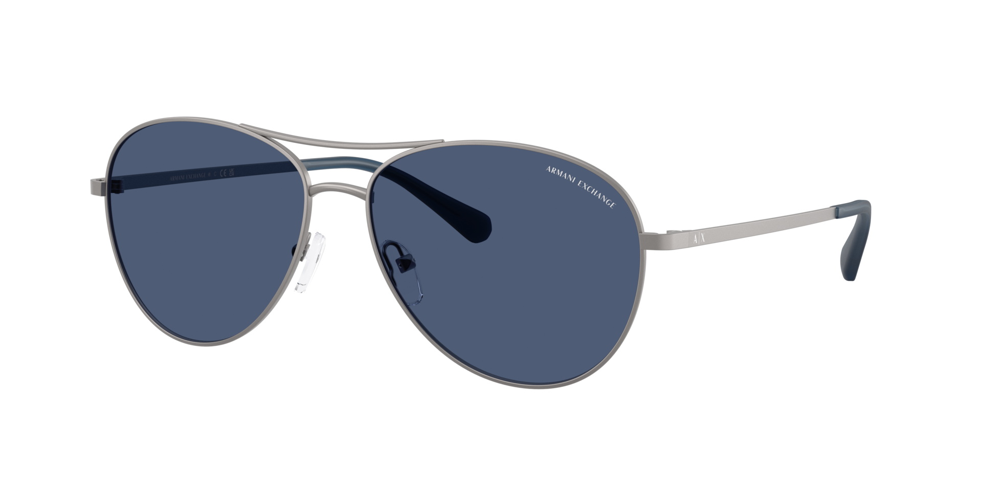 Armani Exchange Man Sunglass AX2061S -  Frame color: Matte Gunmetal, Lens color: Dark Blue
