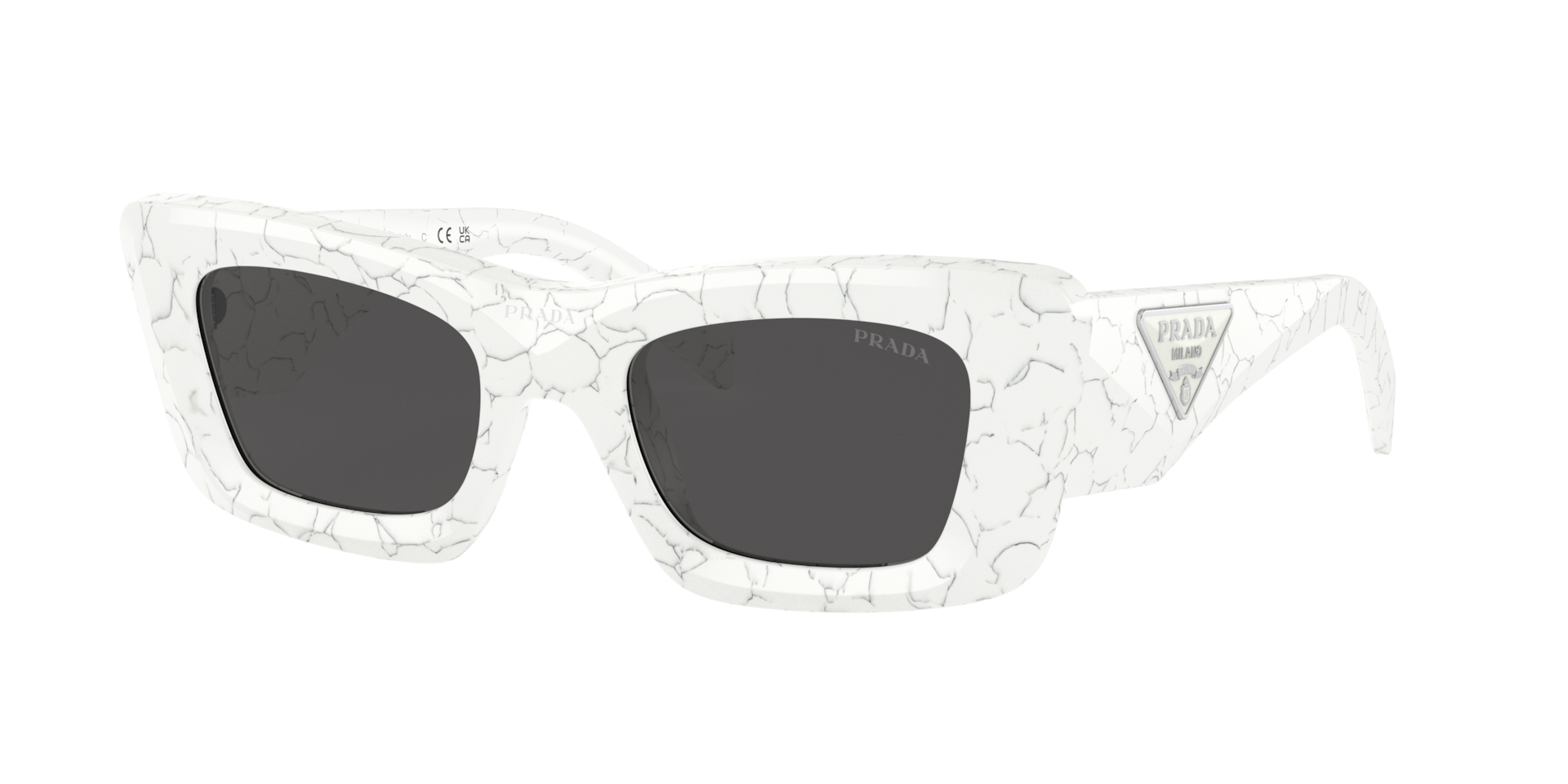 Prada PR 13ZS M (50 - 21) with Grey lenses and White frame