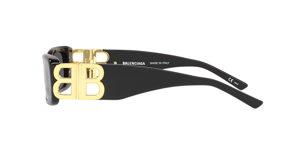 Balenciaga BB0096S XS (51 - 18) with Grey lenses and Black frame