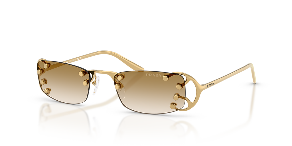 Prada PR C57S L (52 - 20) with Brown lenses and Gold frame