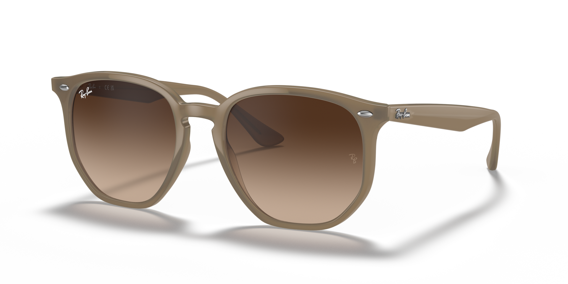 Ray-Ban RB4306 L (54 - 19) with Brown lenses and Beige frame