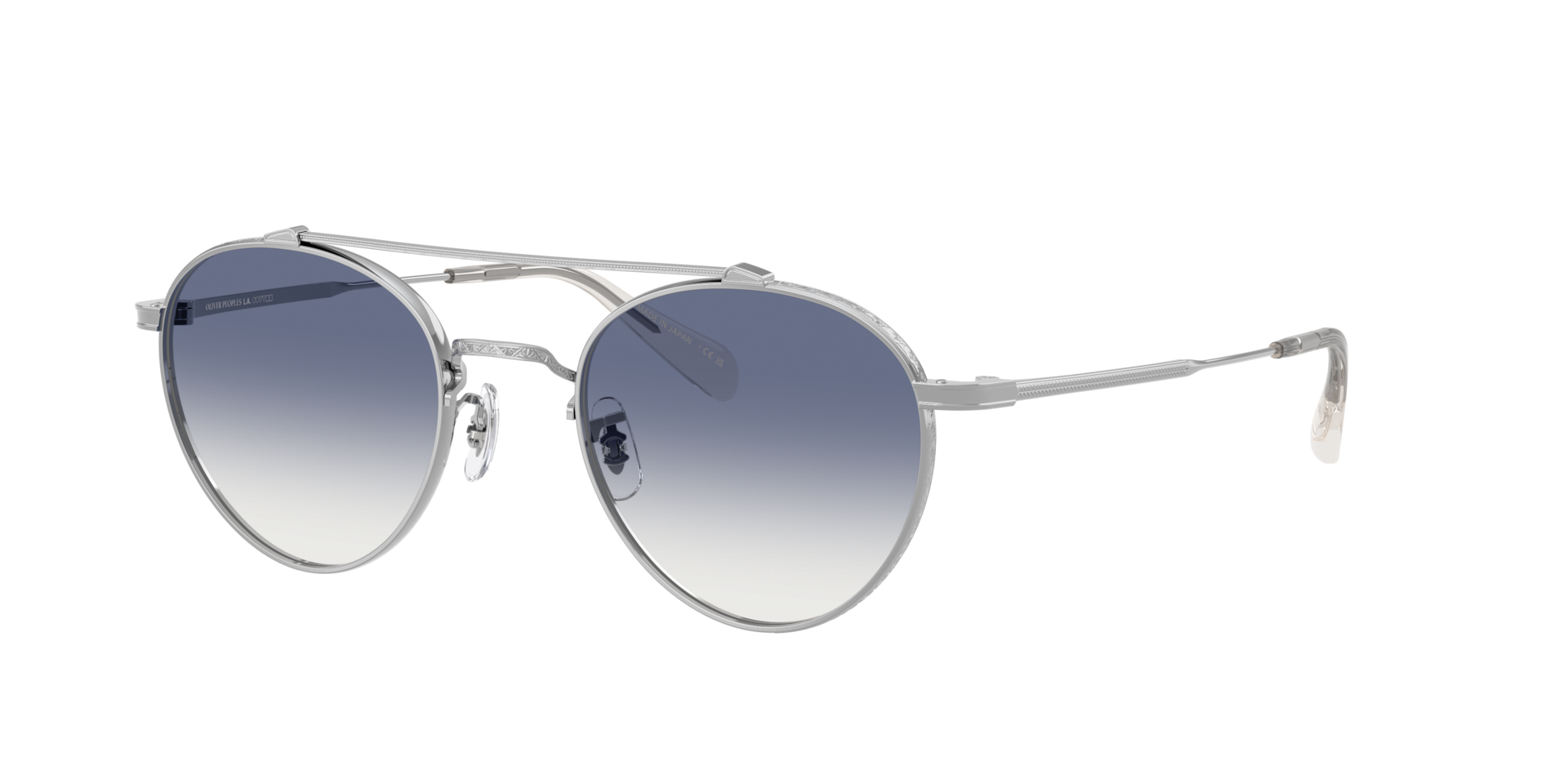 Oliver Peoples Man Sunglass Brunner -  Frame color: Silver, Lens color: Abyss Gradient