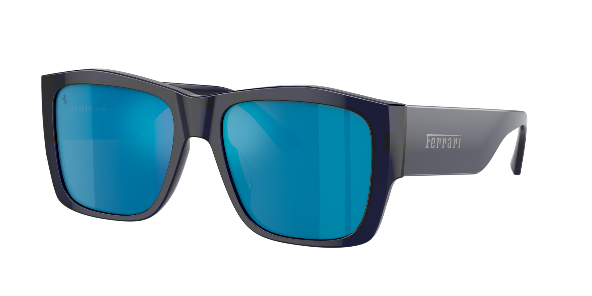 Ferrari Unisex Sunglass FH2003U - Couleur du Monture: Bleu, Couleur de Lentille: Effet miroir bleu