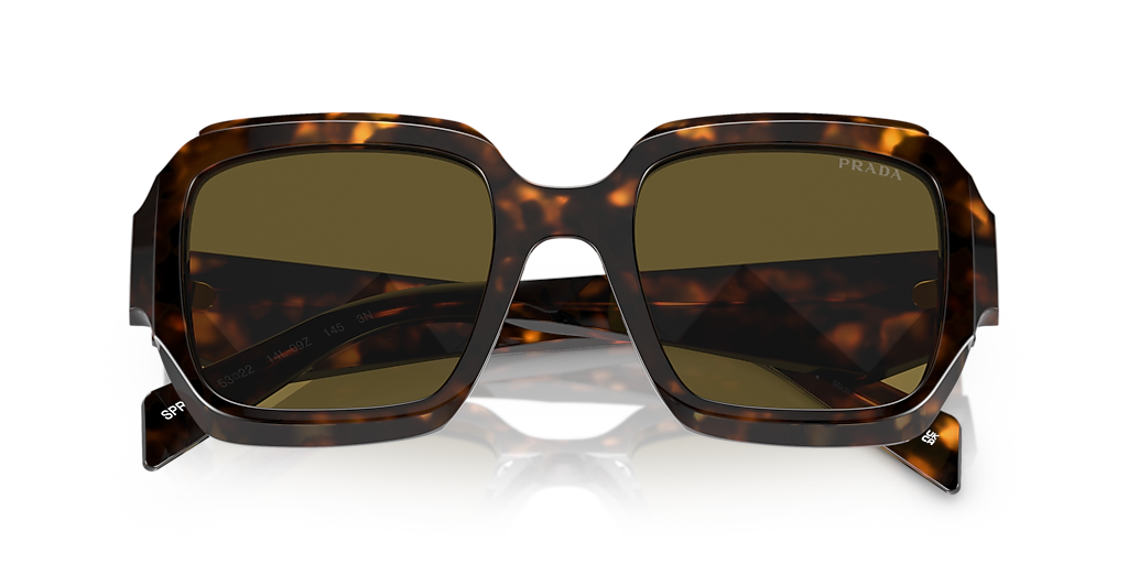 Prada PR 28ZS M (53 - 22) with Brown lenses and Green frame