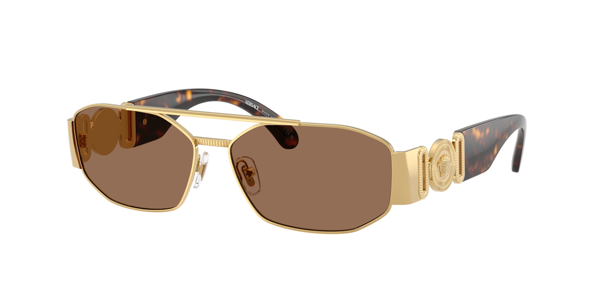 Versace VE2287 L (58 - 14) with Brown lenses and Gold frame