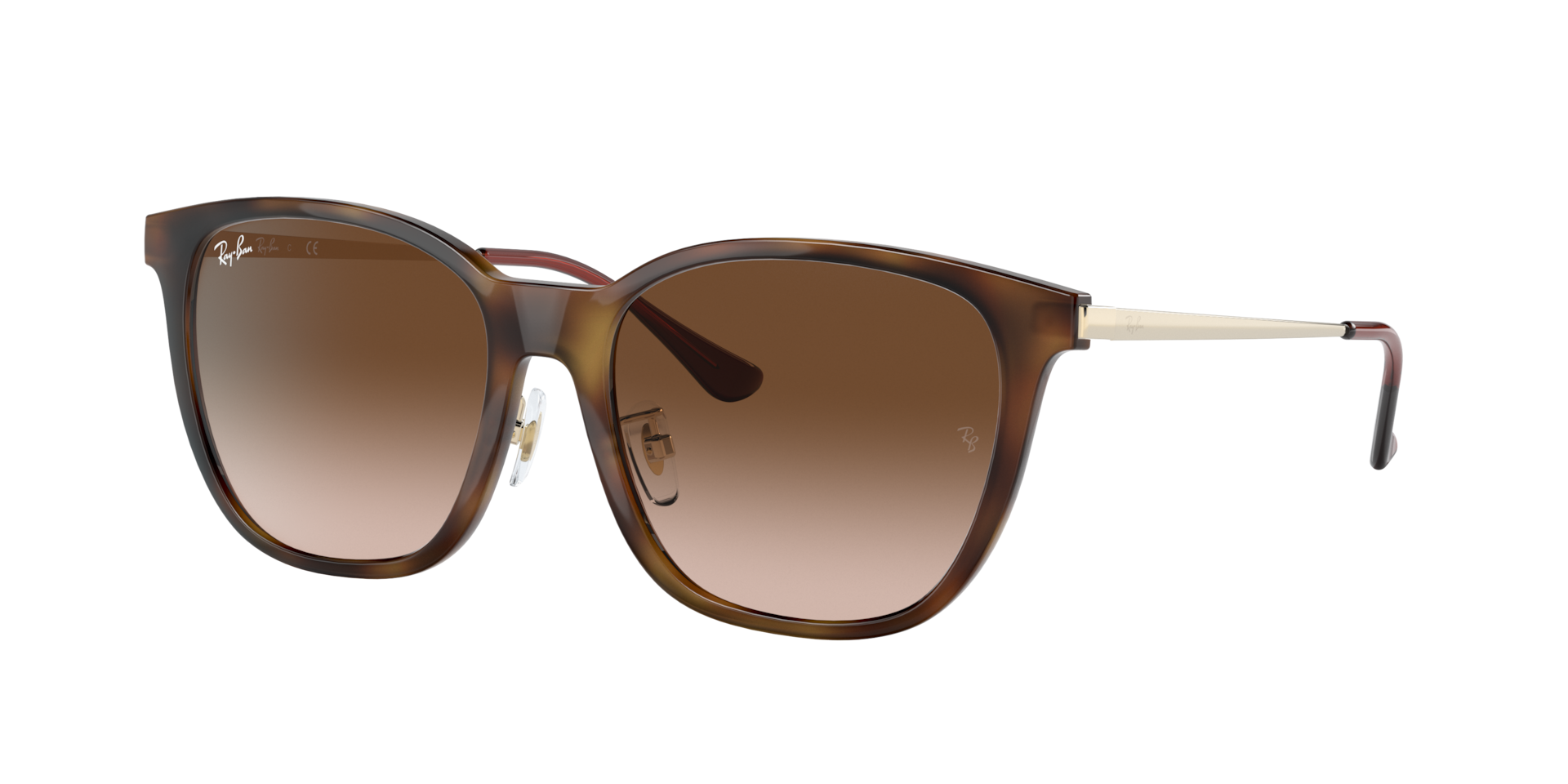 Ray-Ban Unisex Sunglass RB4333D -  Frame color: Light Havana, Lens color: Brown Gradient