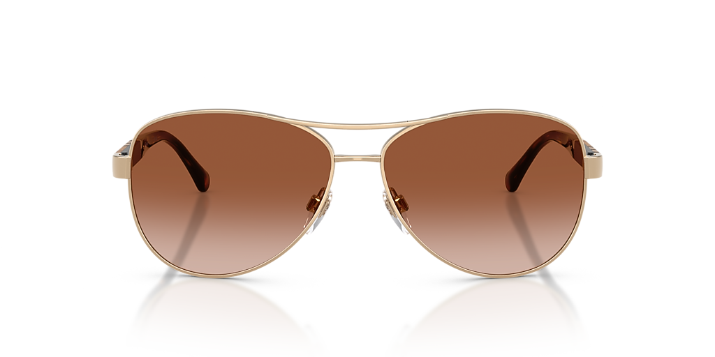 Burberry BE3080 L (59 - 14) with Brown lenses and Gold frame