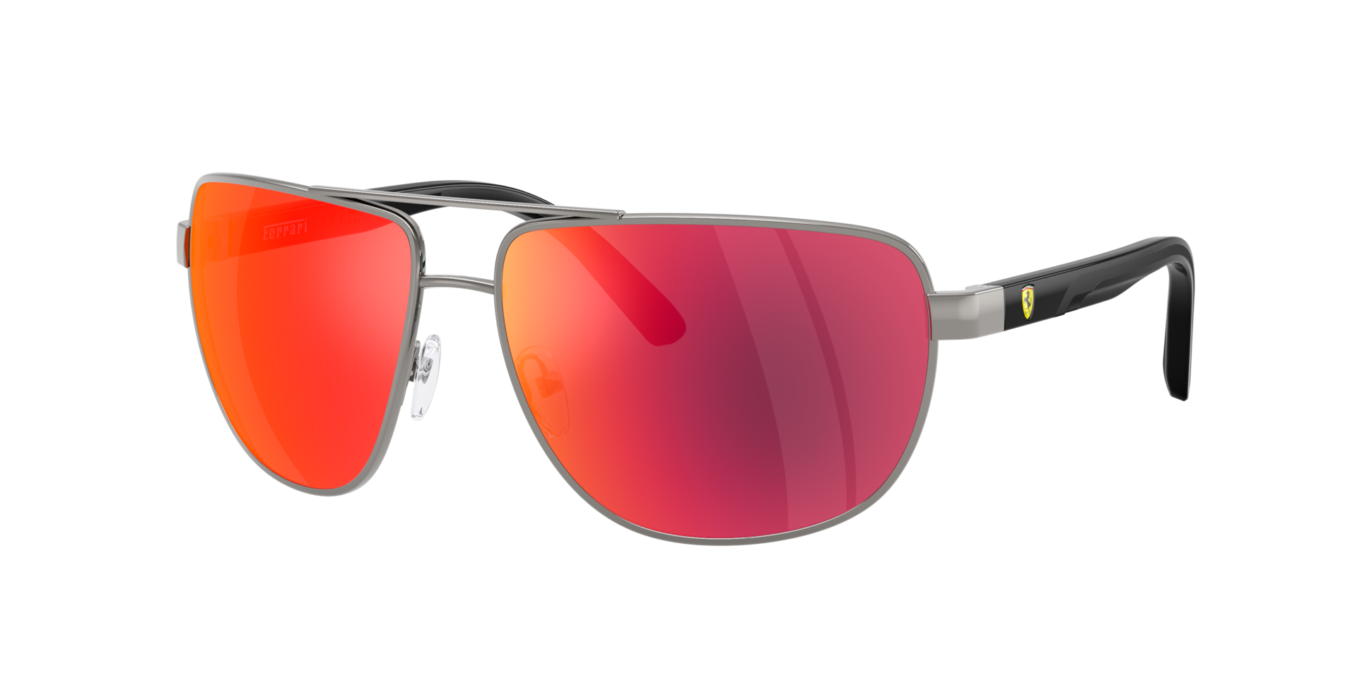 Scuderia Ferrari Homme Sunglass FZ5007 - Couleur du Monture Gunmetal fonc brillant Couleur de Lentille Gris fonc RougeJaune effet miroir 145 €