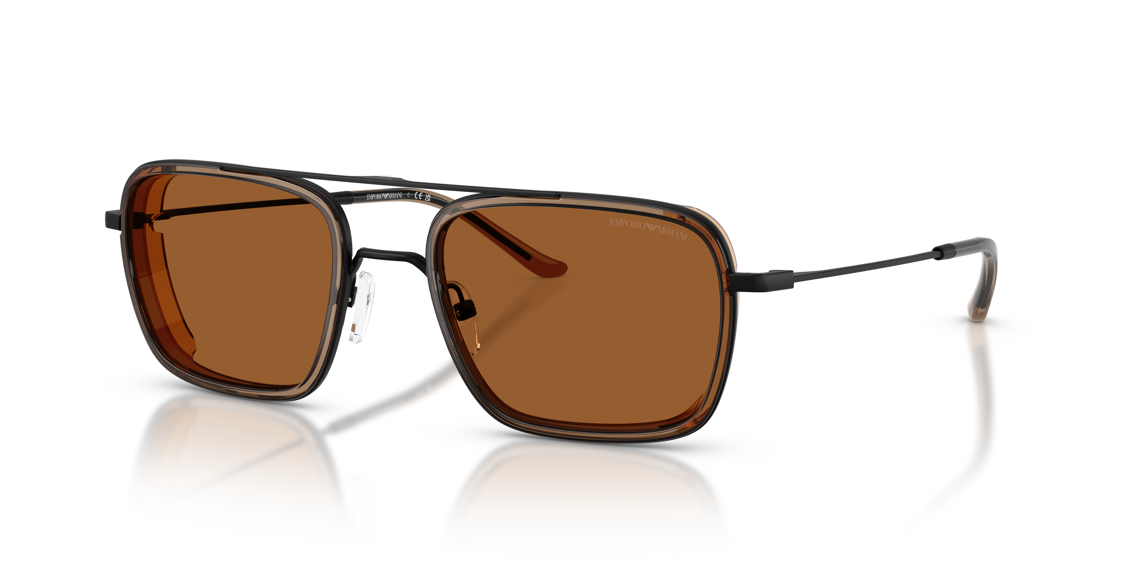 Emporio Armani EA2162 XL (54 - 21) with Brown lenses and Black