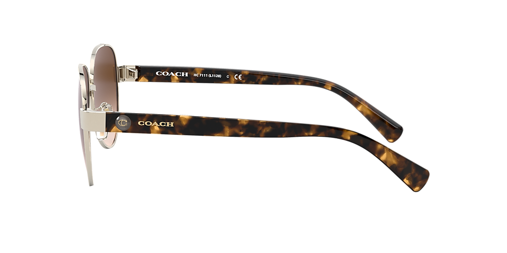 Coach L1128 L (57 - 15) with Brown lenses and Gold frame