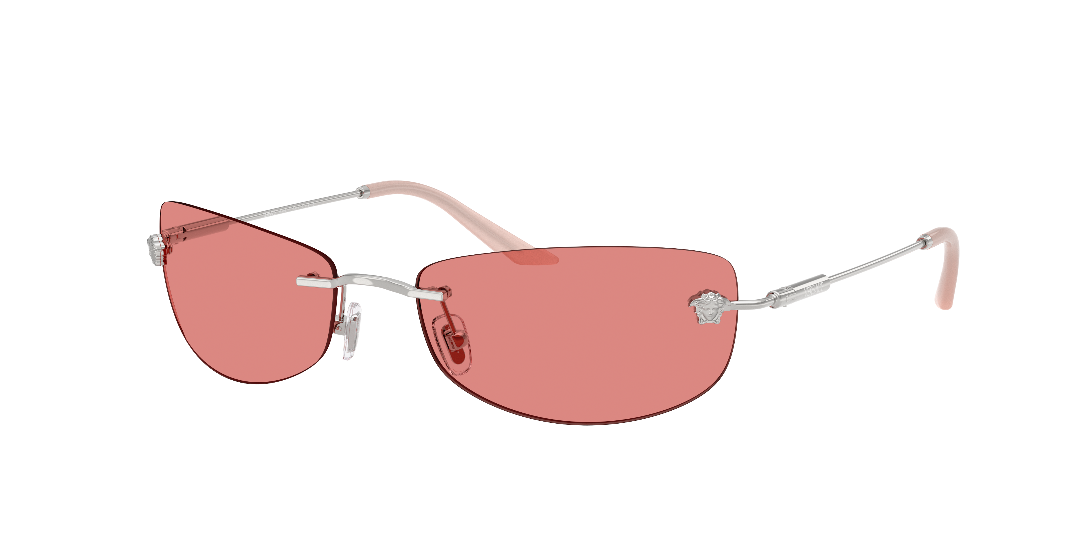 Versace VE2279 XL (60 - 18) with Pink lenses and Silver frame