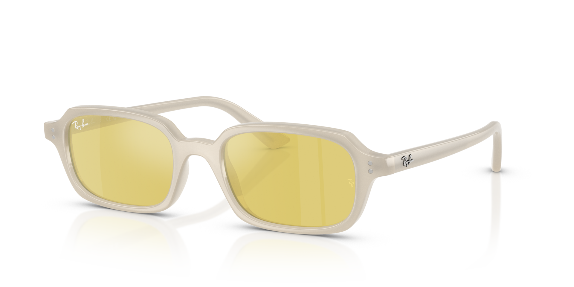 Ray-Ban Zuri Bio-Based M (51 - 19) with Yellow lenses and White