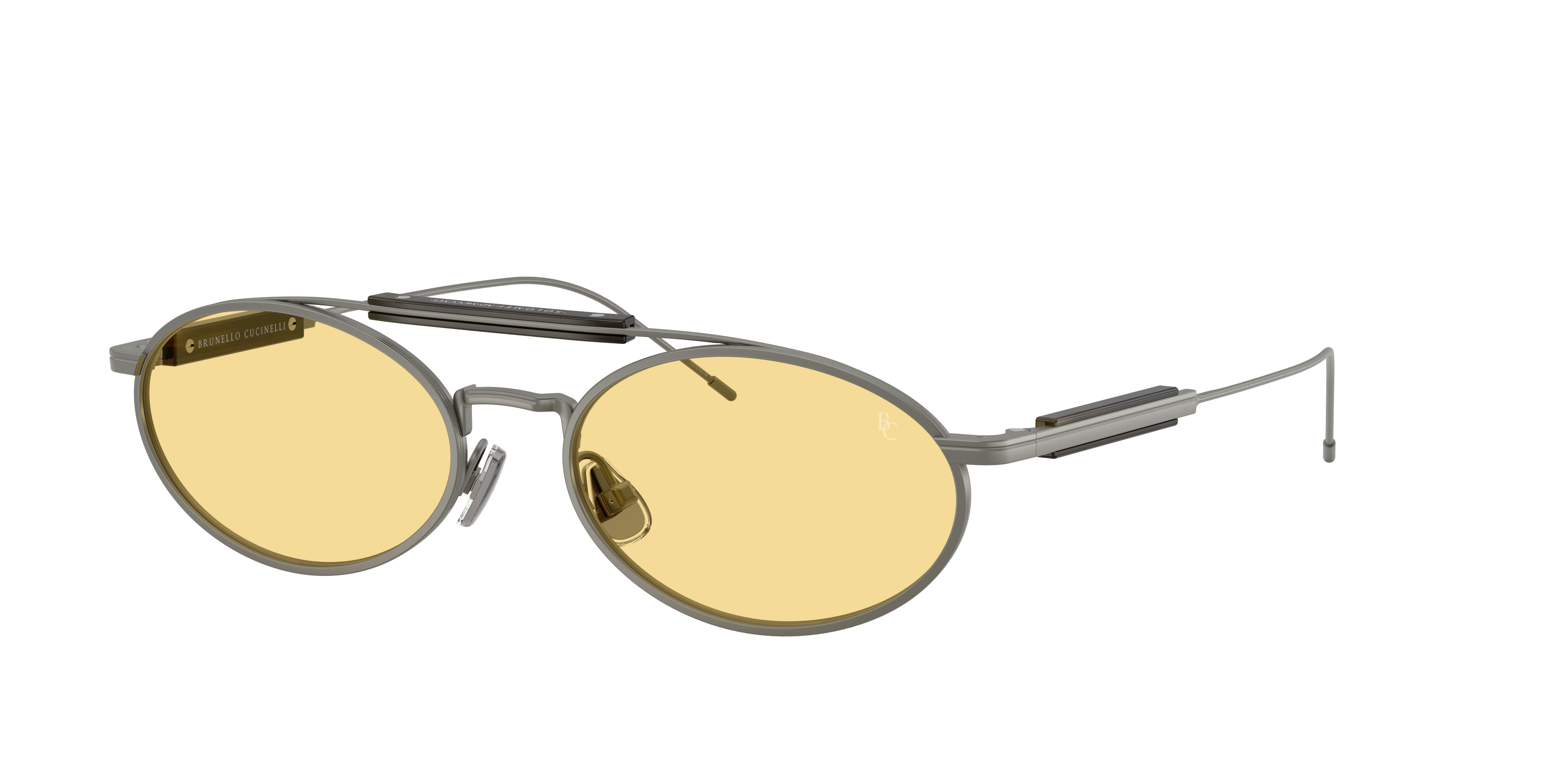 Brunello Cucinelli Unisex Sunglass BC2013ST -  Frame color: Antracite, Lens color: Honey Gold