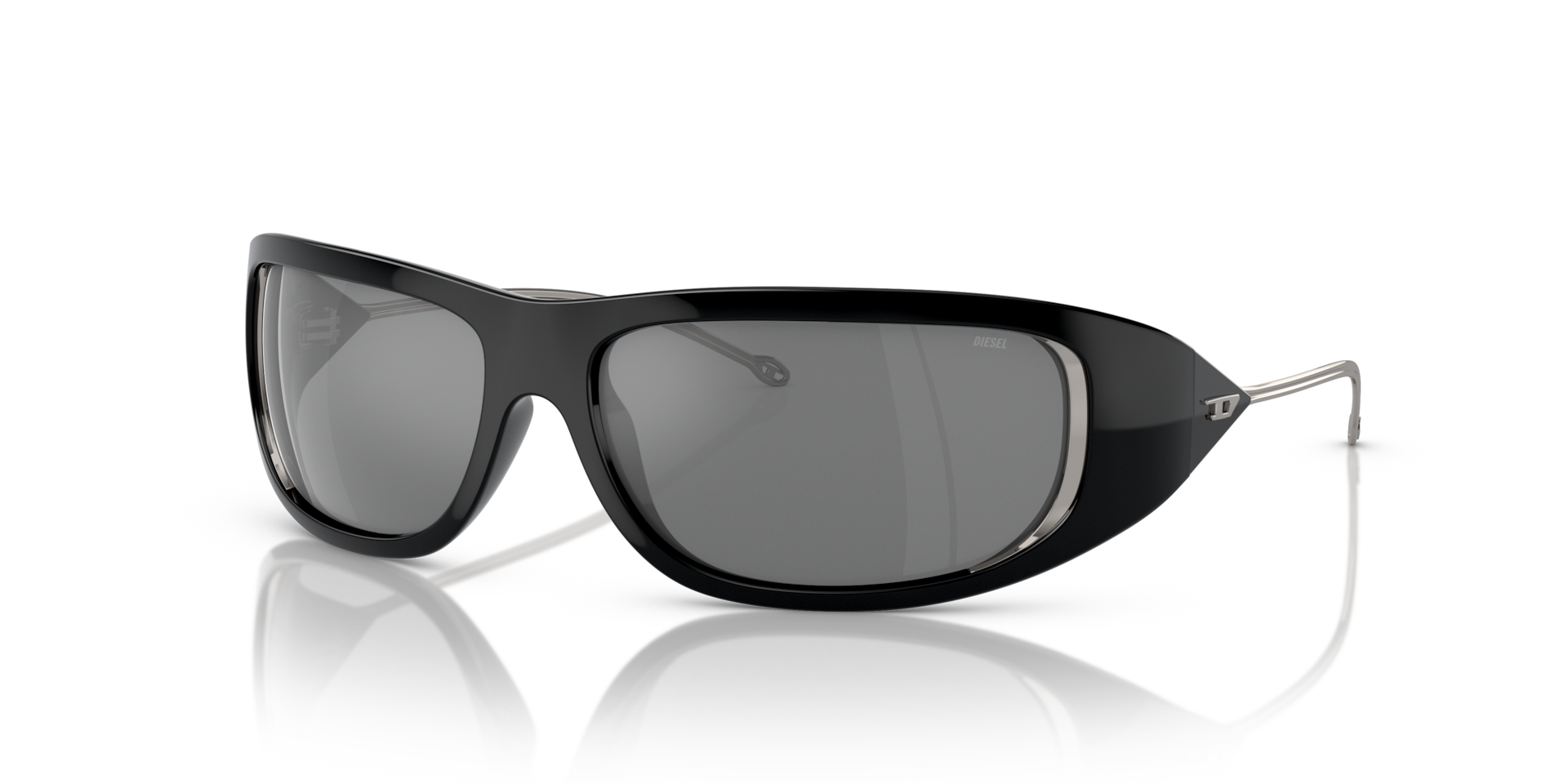 DIESEL sunglasses ディーゼルサングラス　ブラックDL3001 Diesel DL3001 M (61 - 15) with Silver lenses and Black frame