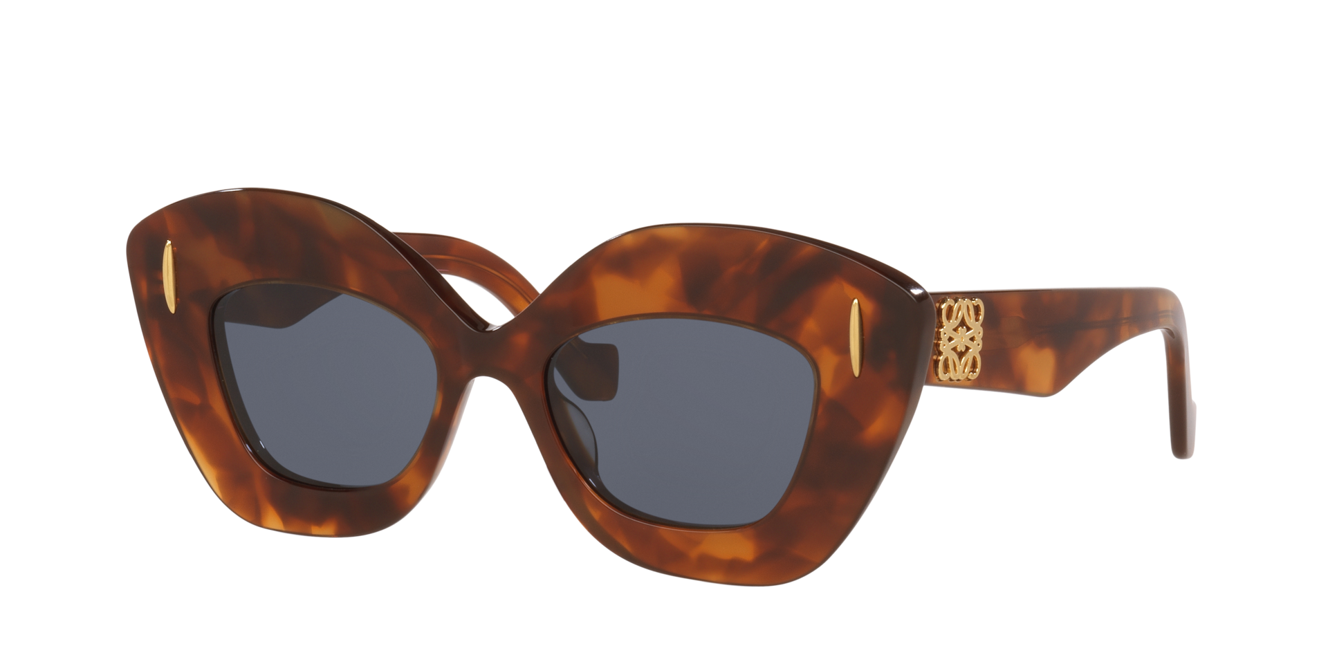 Loewe Femme Sunglass Anagram LW40127I - Couleur du Monture caille de tortue Or Couleur de Lentille Bleu 350 €