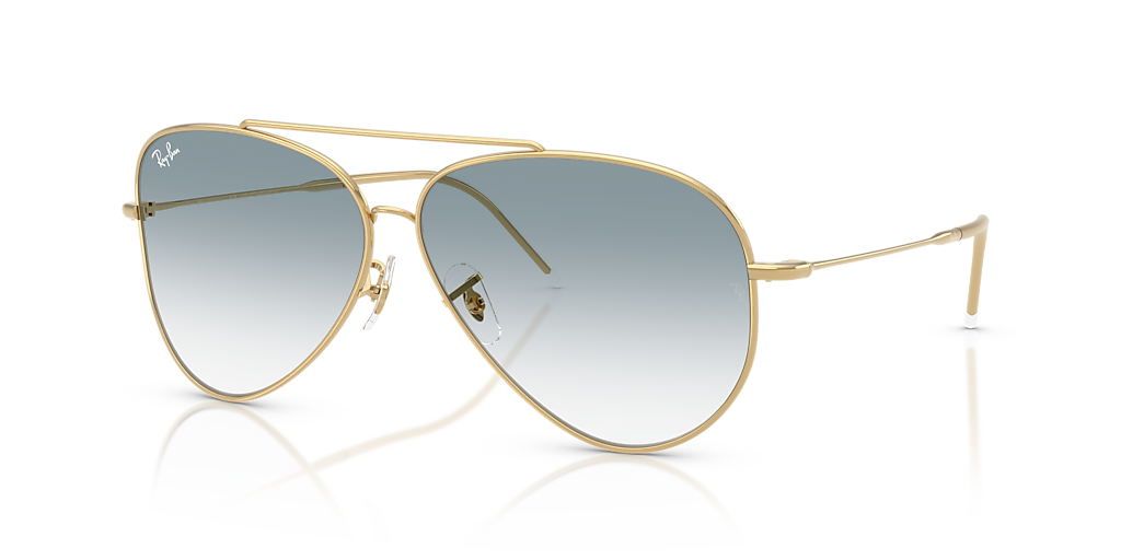 Ray-Ban Aviator Reverse L (59 - 11) with Blue lenses and Gold