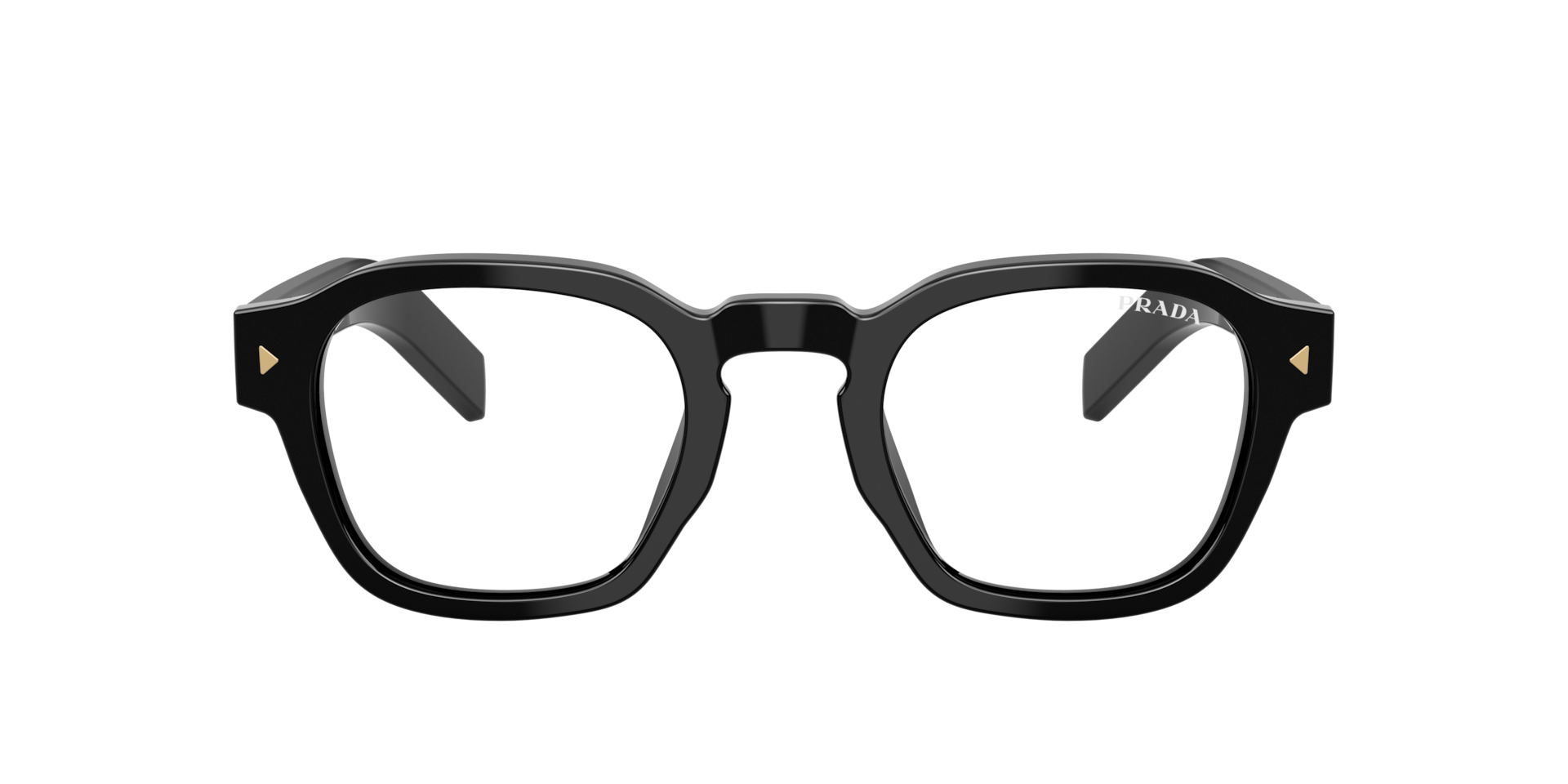 Prada PR A16S M (49 - 24) with Transparent lenses and Black frame