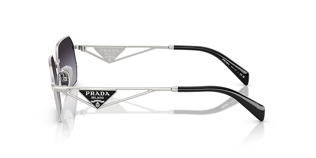 Prada PR A51S XL (58 - 17) with Grey lenses and Silver frame