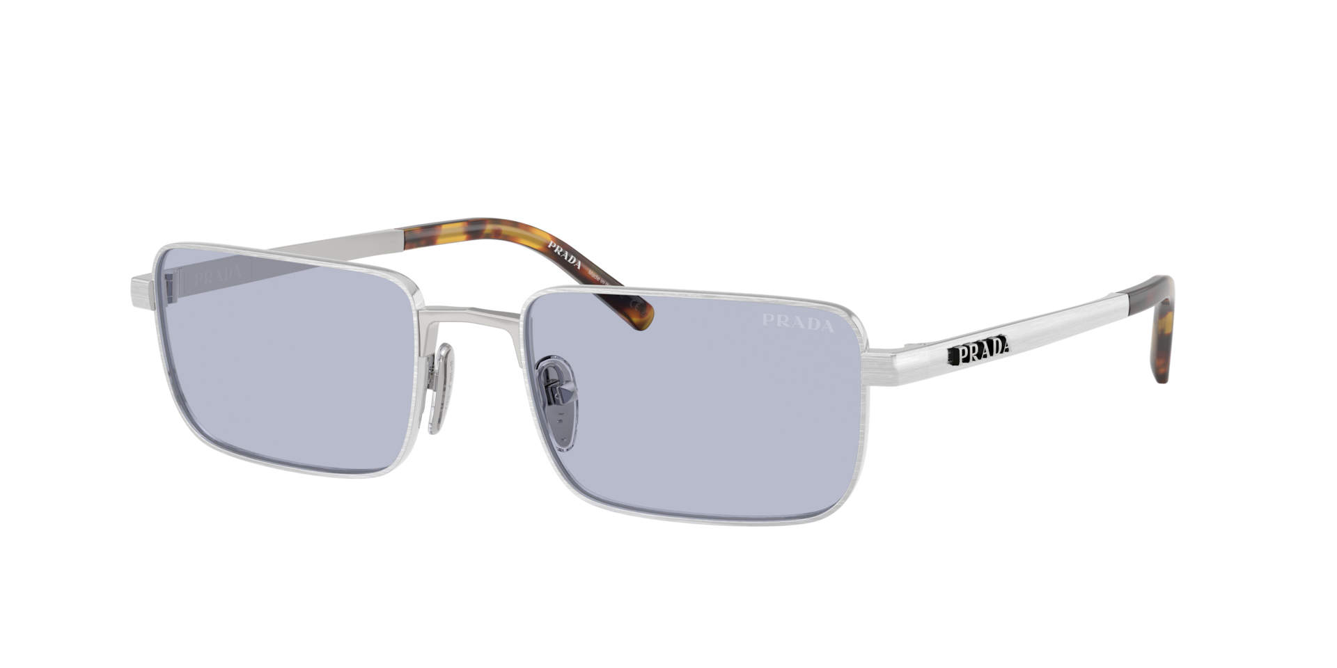 Prada Man Sunglass PR D54S -  Frame color: Satin Silver, Lens color: Ultravioletto