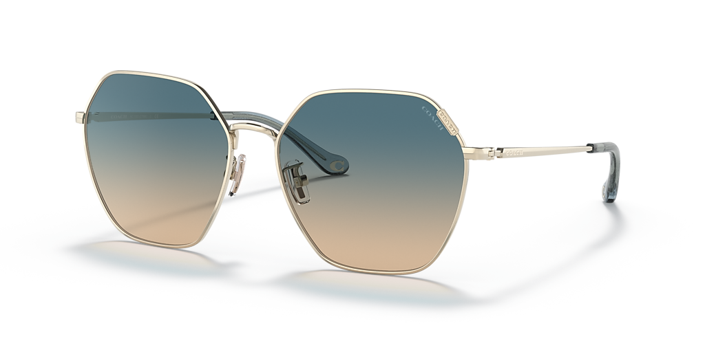Coach C7998 XL (58 - 16) with Blue lenses and Gold frame