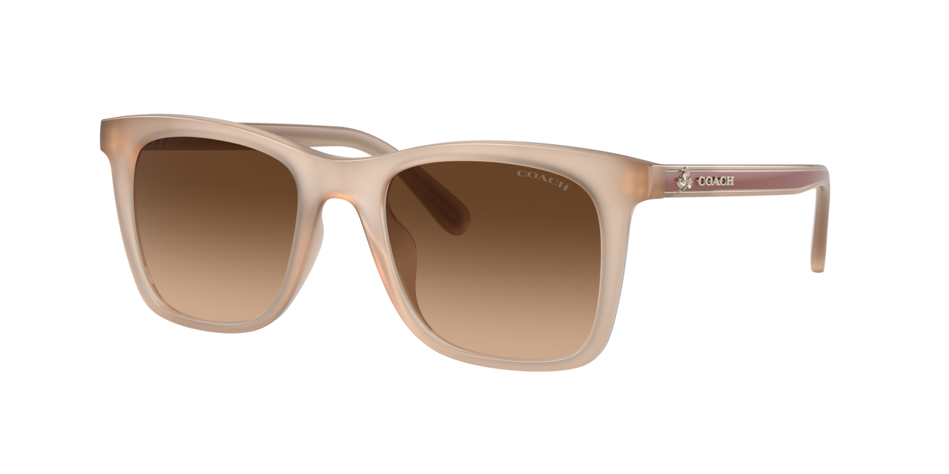Coach Vrouwelijk Sunglass Ch561 -  Framekleur: Milky Ivory/Saddle, Lenskleur: Bruin Gradiënt