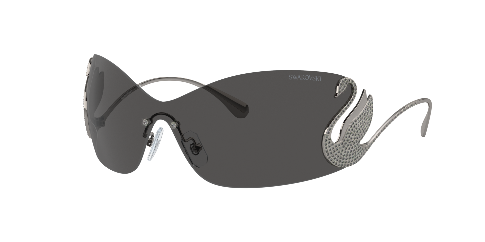 Swarovski Woman Sunglass SK7020 -  Frame color: Gunmetal, Lens color: Dark Grey