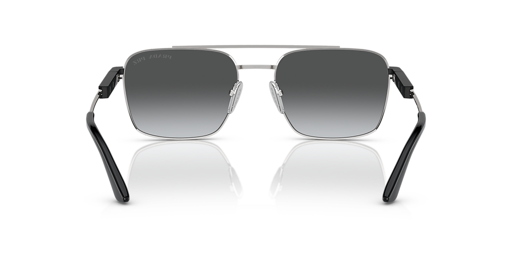 Prada PR 67ZS L (56 - 18) with Grey lenses and Silver frame