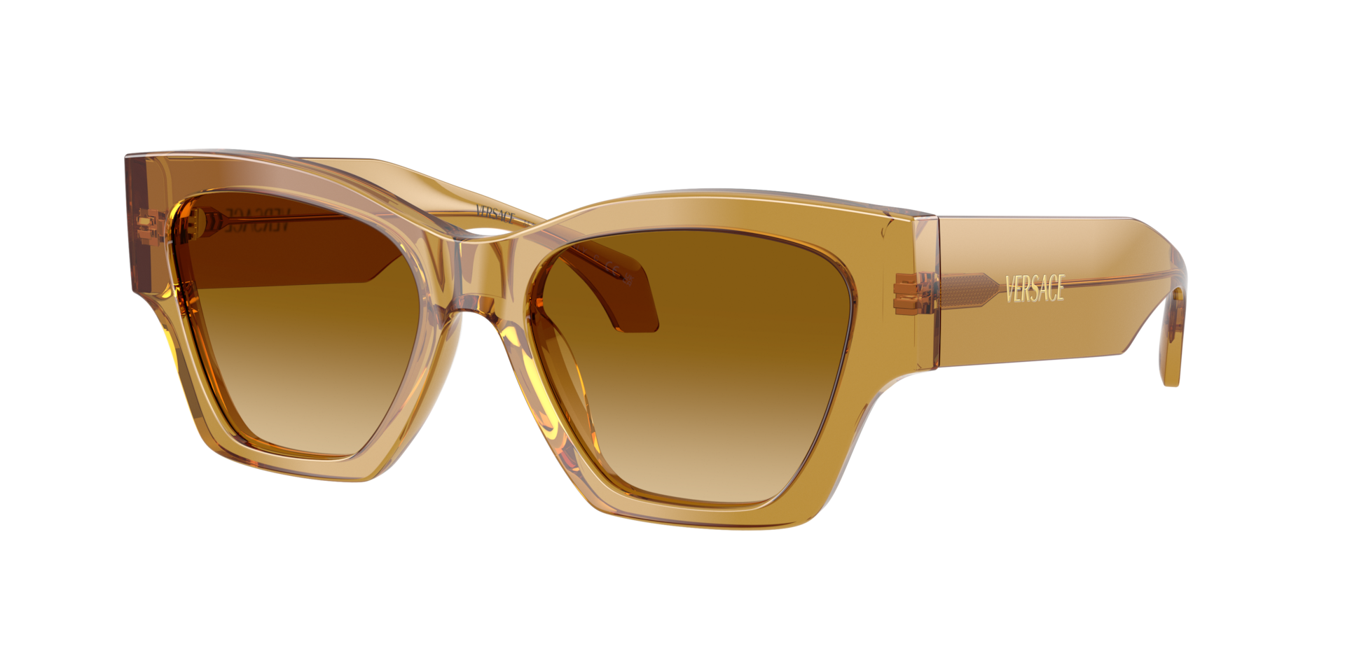 Versace Woman Sunglass VE4492U -  Frame color: Transparent Honey, Lens color: Yellow Gradient Light Brown