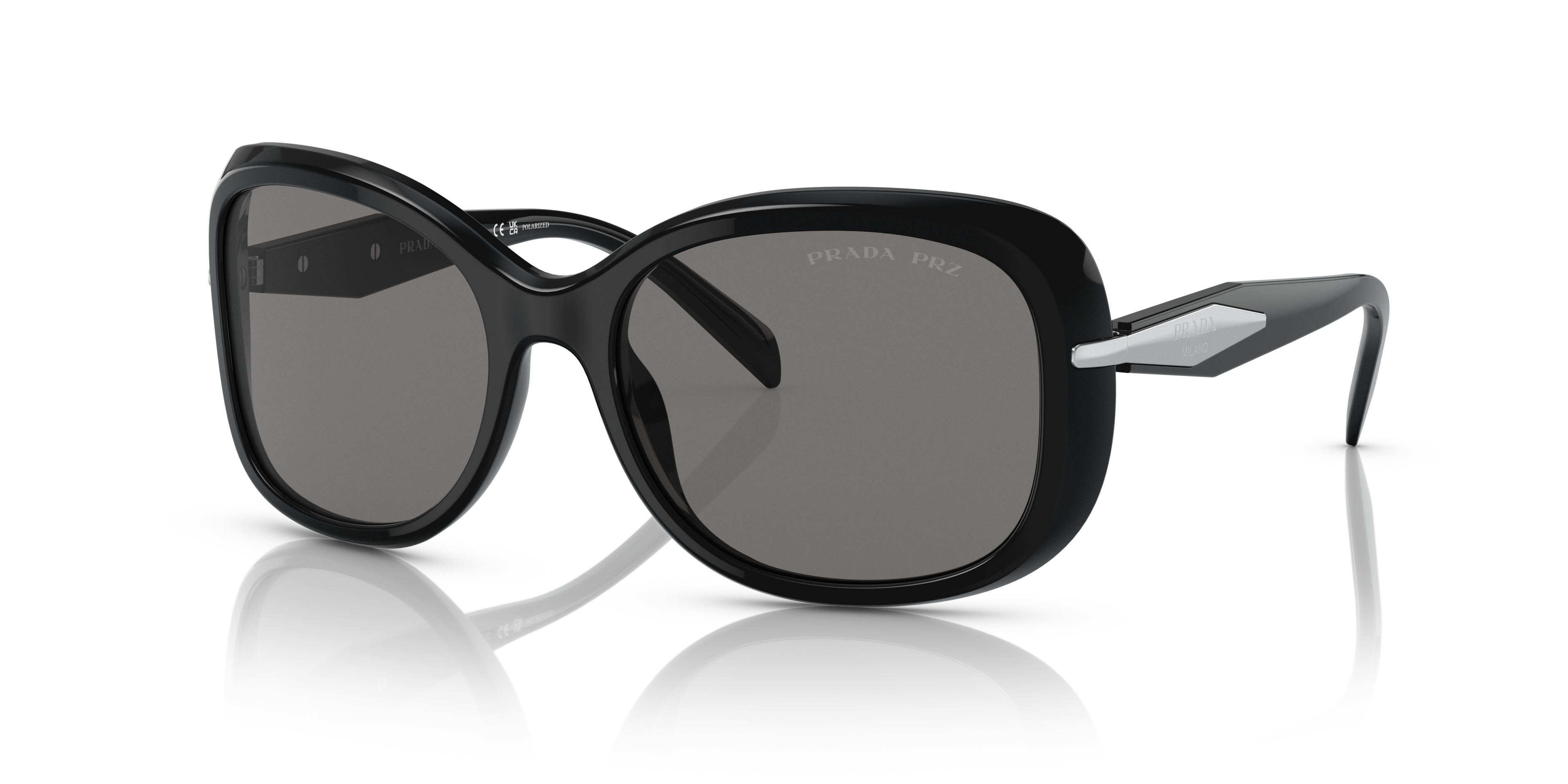 Prada PR 04ZS L (57 - 18) with Grey lenses and Black frame