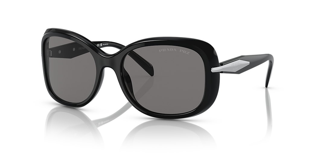 Prada PR 04ZS L (57 - 18) with Grey lenses and Black frame