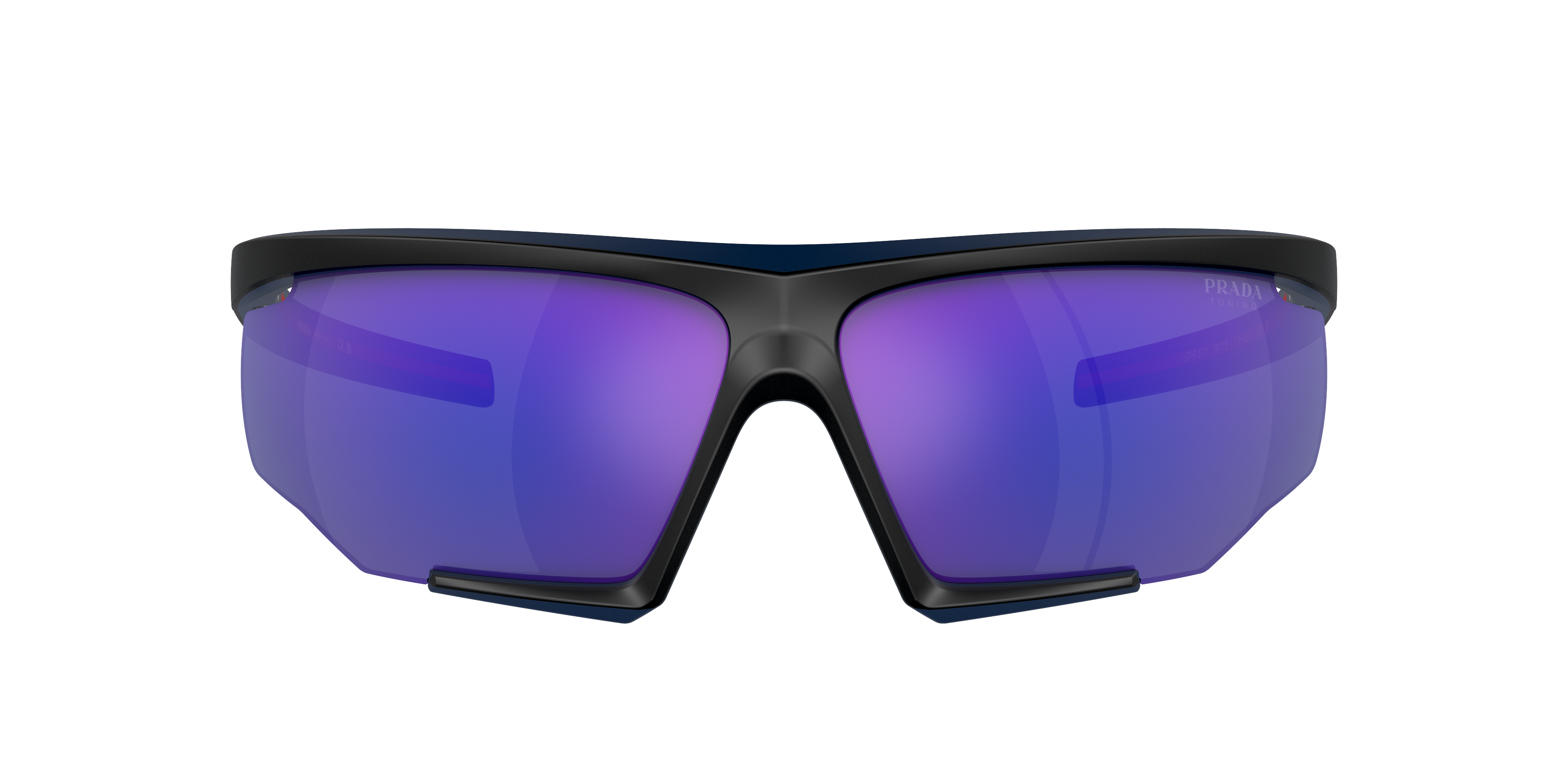 Prada Linea Rossa PS 07YS XXL (76 - 12) with Blue lenses and Black