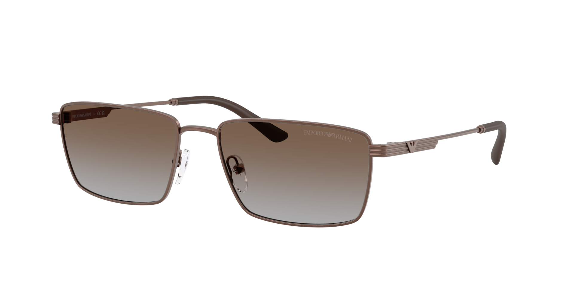 Emporio Armani Bronze/Grey Ea2169 300689 Man Sunglasses Metal Squared Normal Shaded - Image 4
