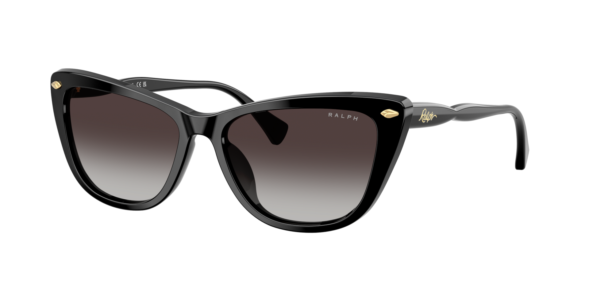 Ralph Lauren Women's Grey Woman Ra5346u 50018G Sunglasses Acetate Black Cat Eye Normal Shaded - Image 3