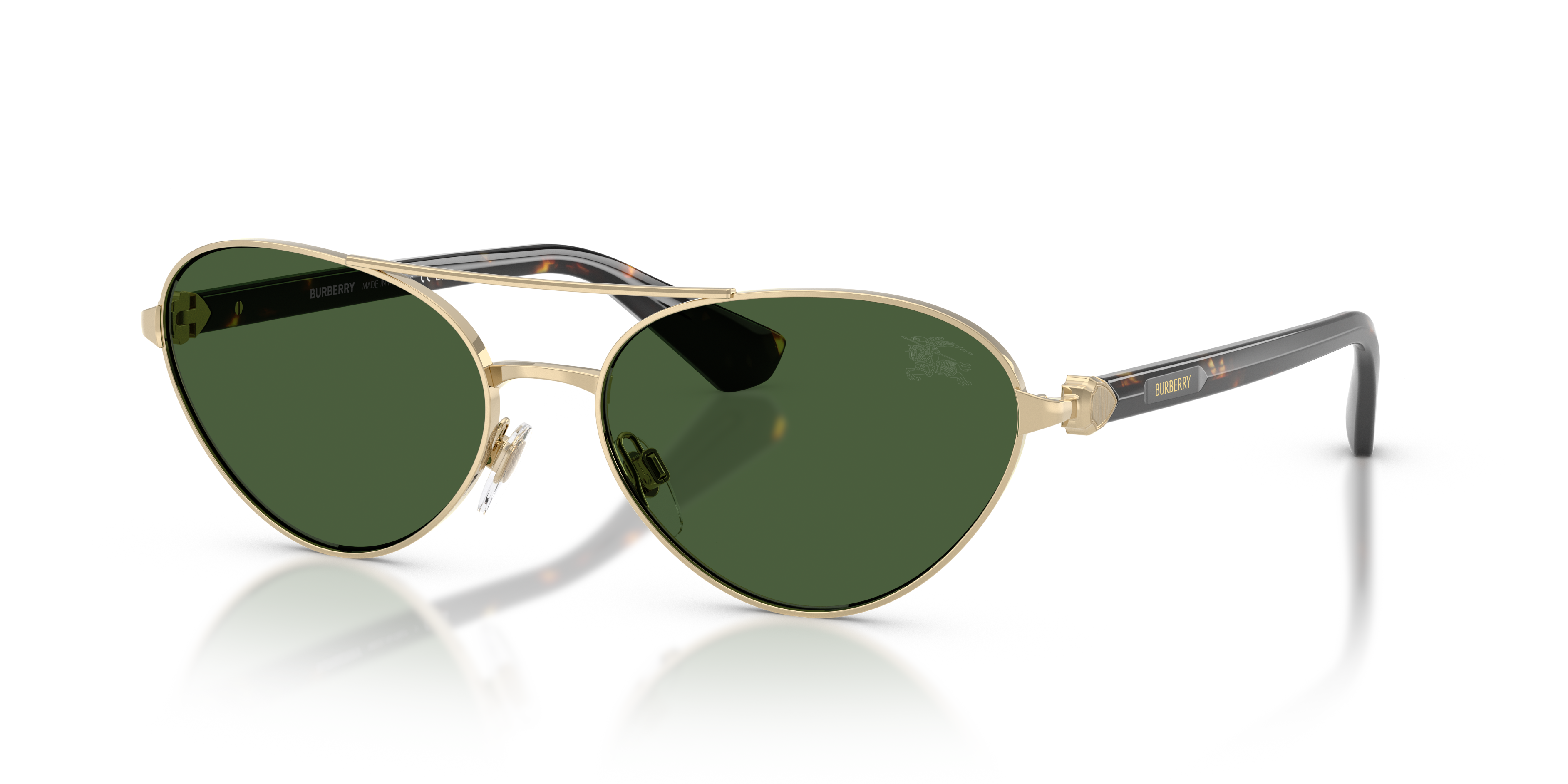 Burberry BE3165 XL (58 - 17) with Green lenses and Gold frame