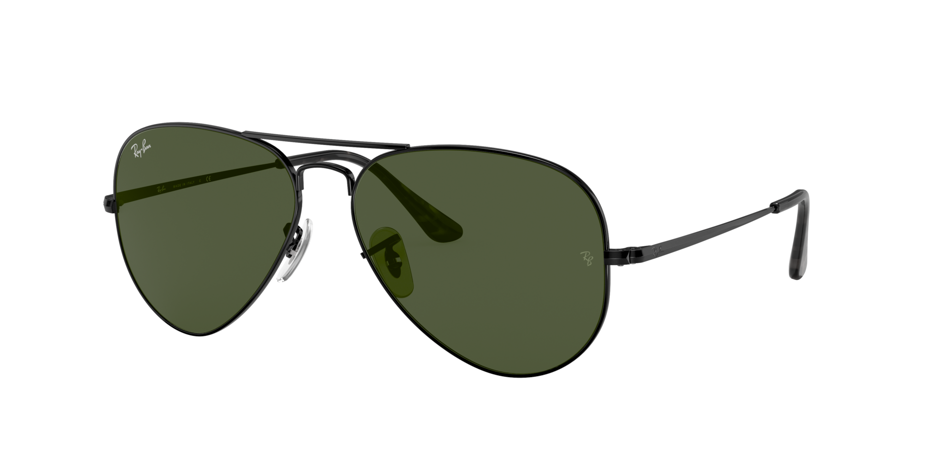 Ray-Ban Aviator Metal II L (58 - 14) with Green lenses and Black